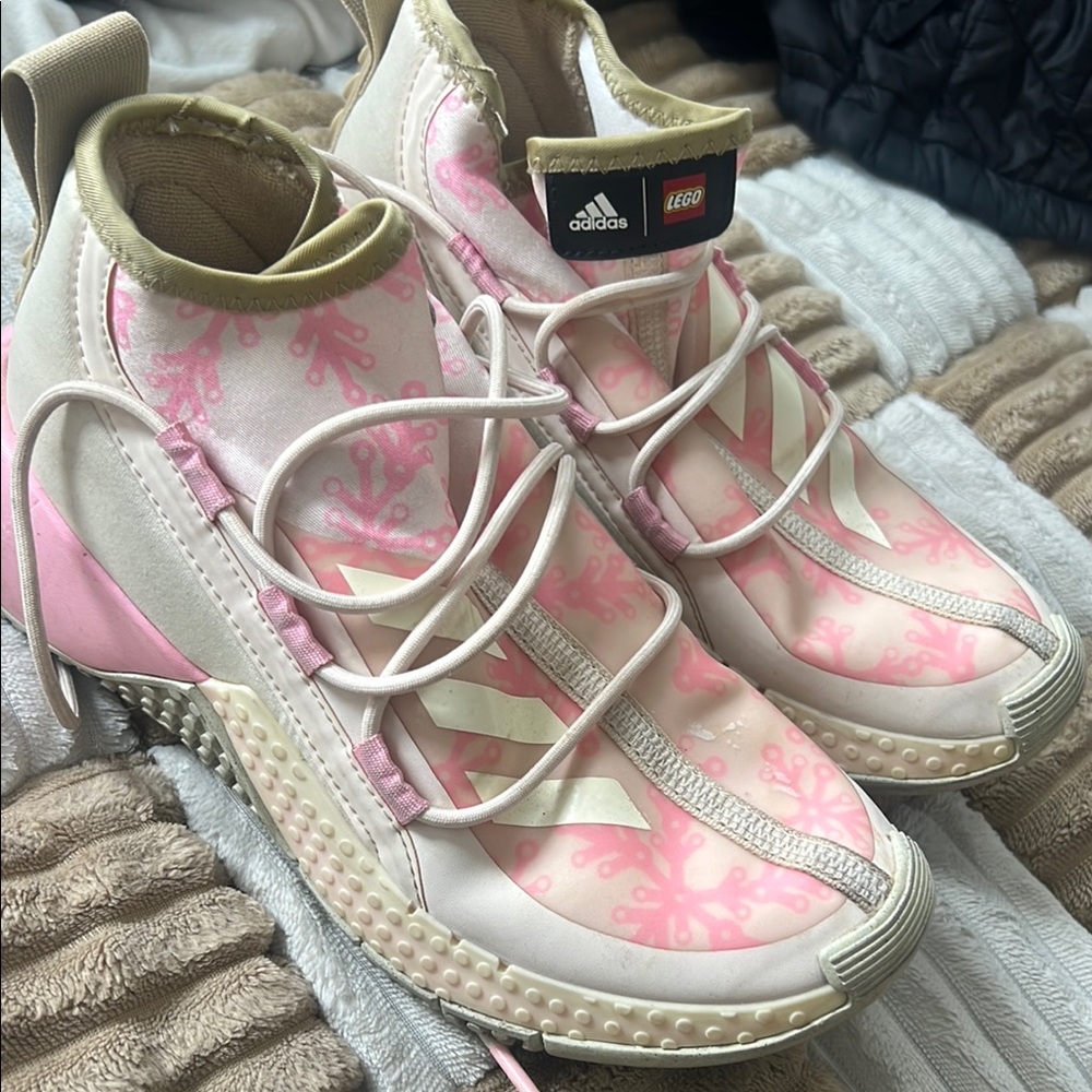 Adidas KIDS Pink and Cream Sneakers